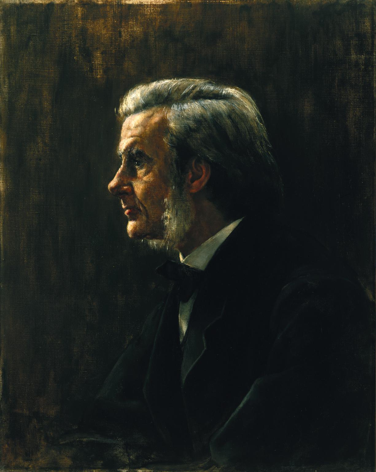 Portrait of TH Huxley (oil painting; portrait)